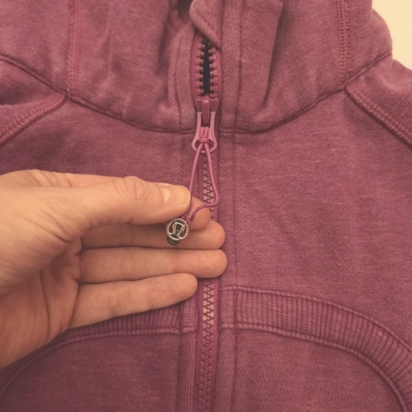 EUC Lululemon Athletica Scuba Full Zip Hoodie, Deep Purpe/Burgundy, Size 6 - Picture 6 of 9